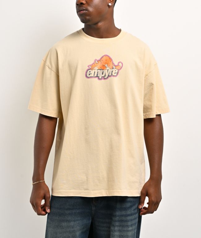 Empyre Lazy Cat Beige T-Shirt - Empyre