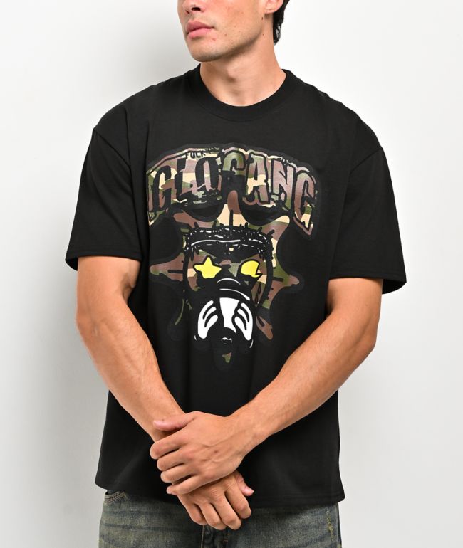 Glo Gang Sun Camo Black T-Shirt - GLO GANG WORLDWIDE