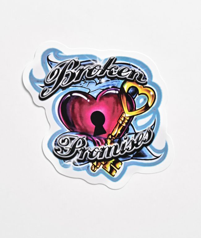 Broken Promises Locked Up Sticker - Broken Promises