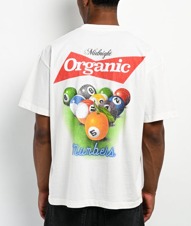 Midnight Organic Billiards White T-Shirt - Midnight Organic