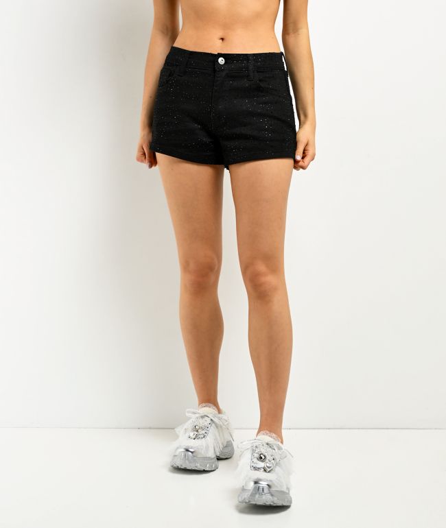 Vibrant Rhinestone Black Shorts - Vibrant M.I.U