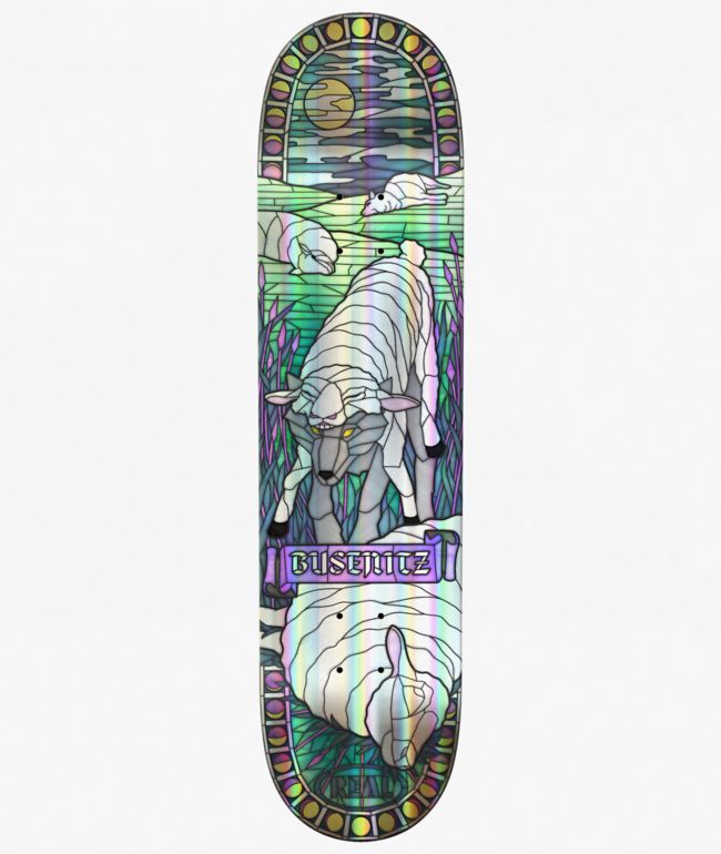 Real Busenitz Holographic Cathedral 8.38" Skateboard Deck - Real Skateboards