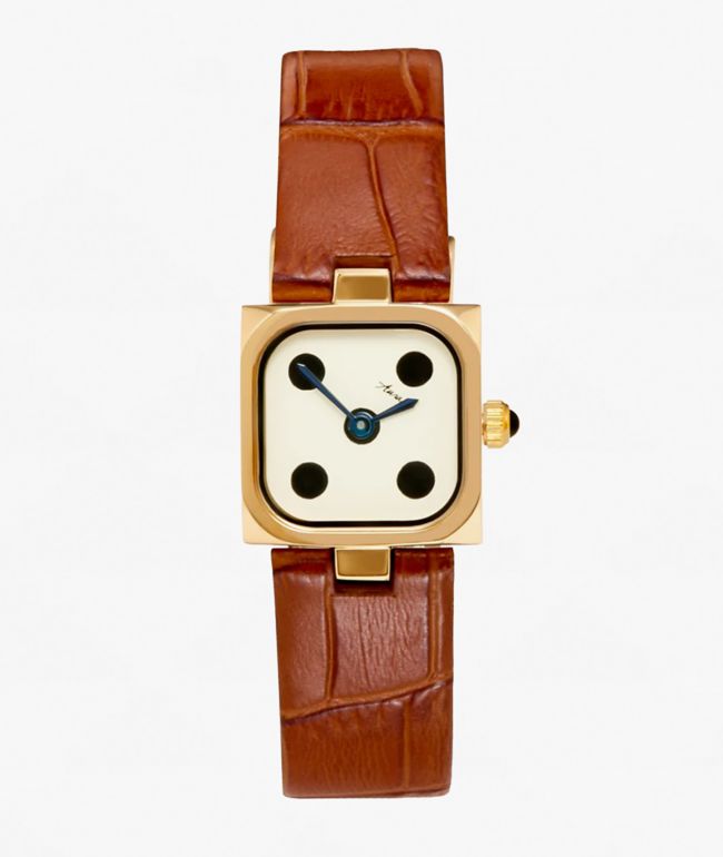 AURA Dice Cognac & Brown Analog Watch - AURA Watches