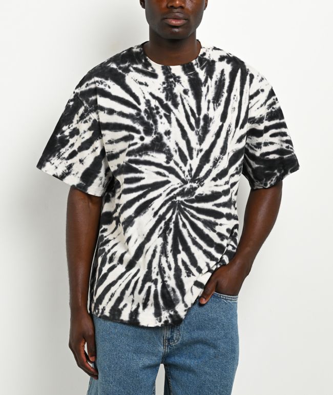 ITA Portal Black & White Tie Dye Boxy T-Shirt - ITA