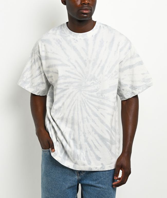 ITA Portal White & Grey Tie Dye Boxy T-Shirt - ITA