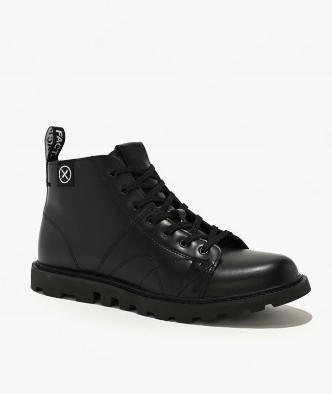 FACT. Monkey Black Leather Boots - FACT