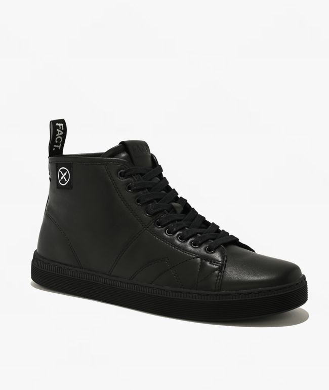 FACT. CNTRL Monkey Black Leather Skate Shoes - FACT