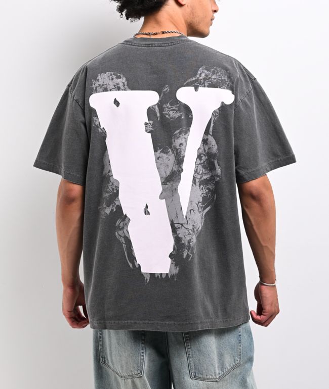 VLONE Smoke Angel Grey Wash T-Shirt - VLONE