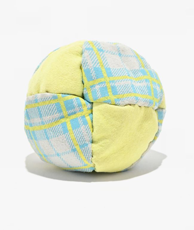 Adventure Imports Plaid Blue & Yellow 8-Panel Hacky Sack - Adventure Imports
