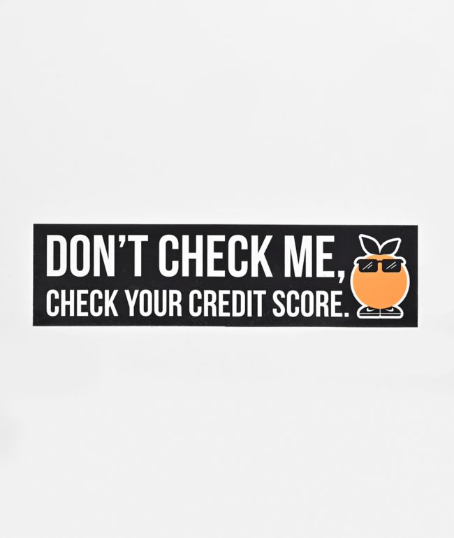 Midnight Organic Don't Check Me Bumper Sticker - Midnight Organic