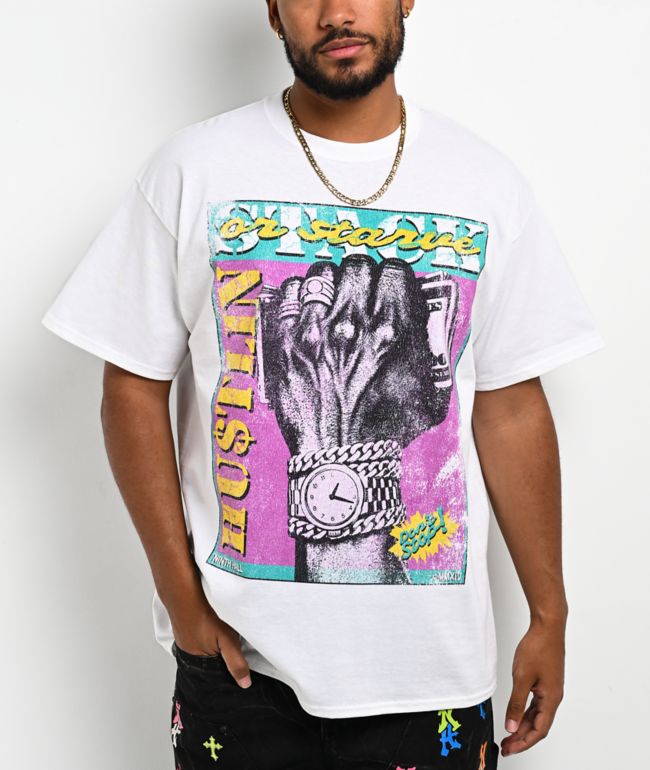 Ninth Hall Hustlin Vintage White T-Shirt - Ninth Hall