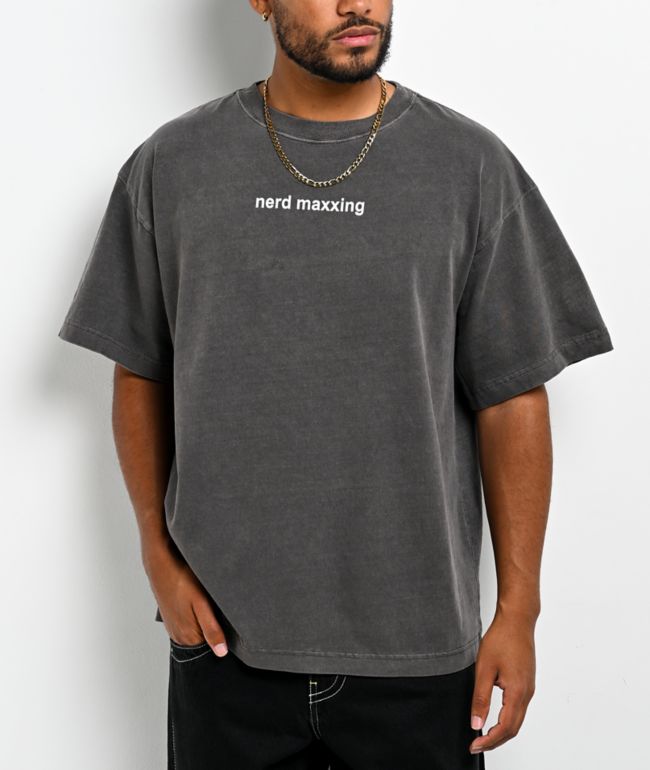 A.LAB Nerd Maxxing Vintage Grey T-Shirt - A.LAB