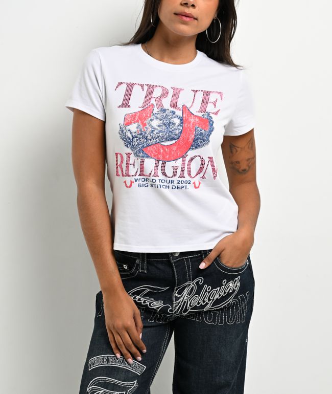 True Religion Crystal Crown White T-Shirt - True Religion