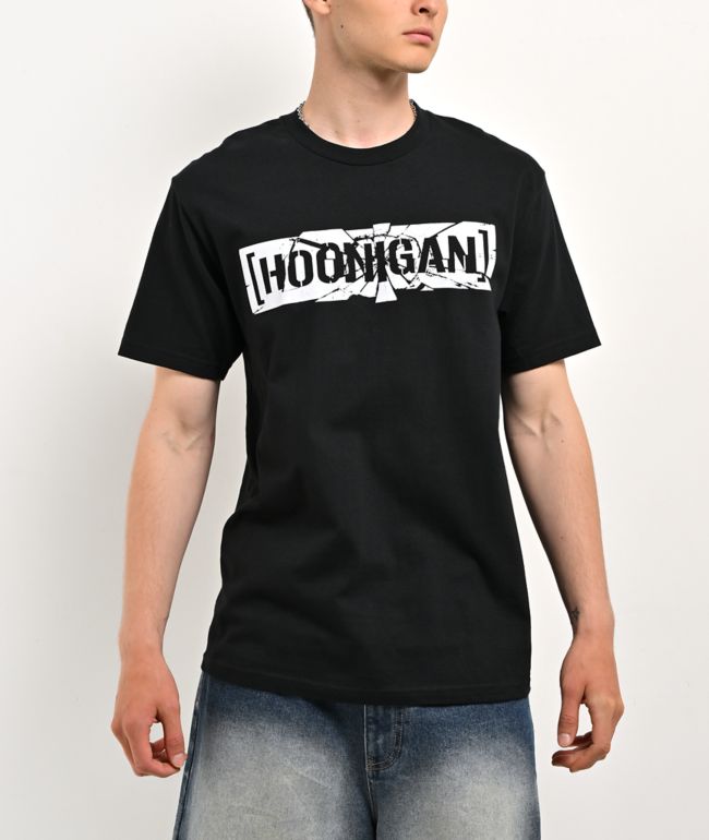 Hoonigan Shattered Bar Black T-Shirt - HOONIGAN