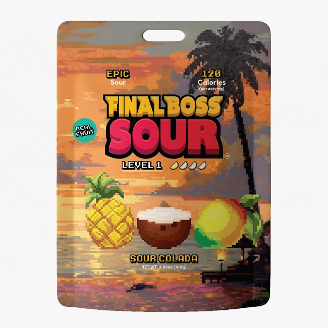 Final Boss Sour Level 1 Pina Colada Fruit Candy - Final Boss Sour