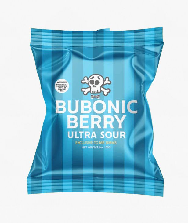 Mr. Simms Bubonic Berry Ultra Sour Candy - 