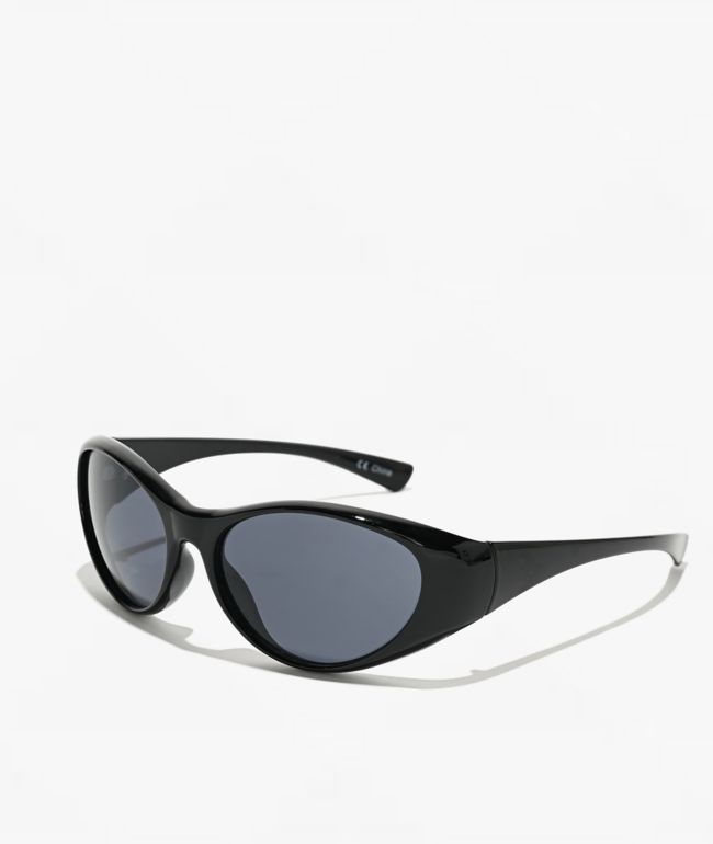 Perfect Wrap Black Sunglasses - 