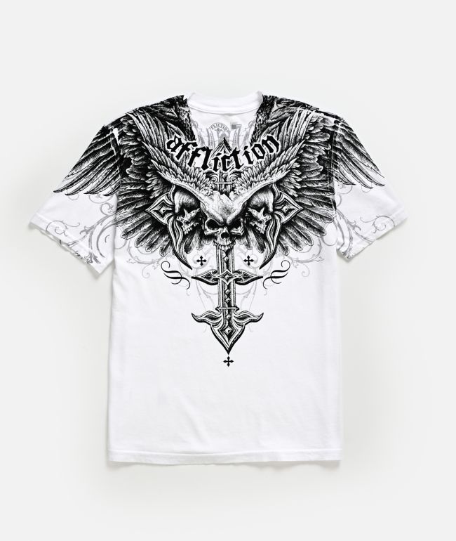Affliction Kids Death Eyes White T-Shirt - Affliction