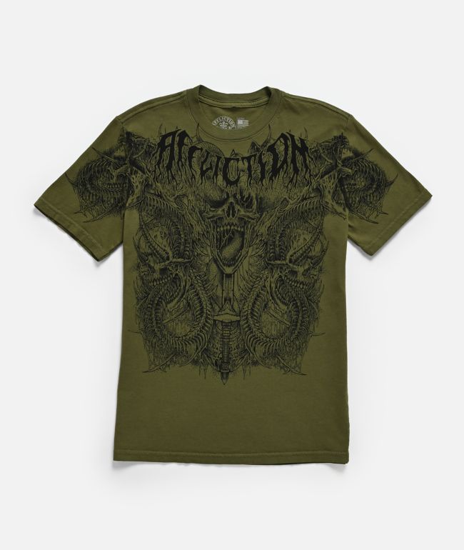 Affliction Kids Caustic Abyss Green T-Shirt - Affliction
