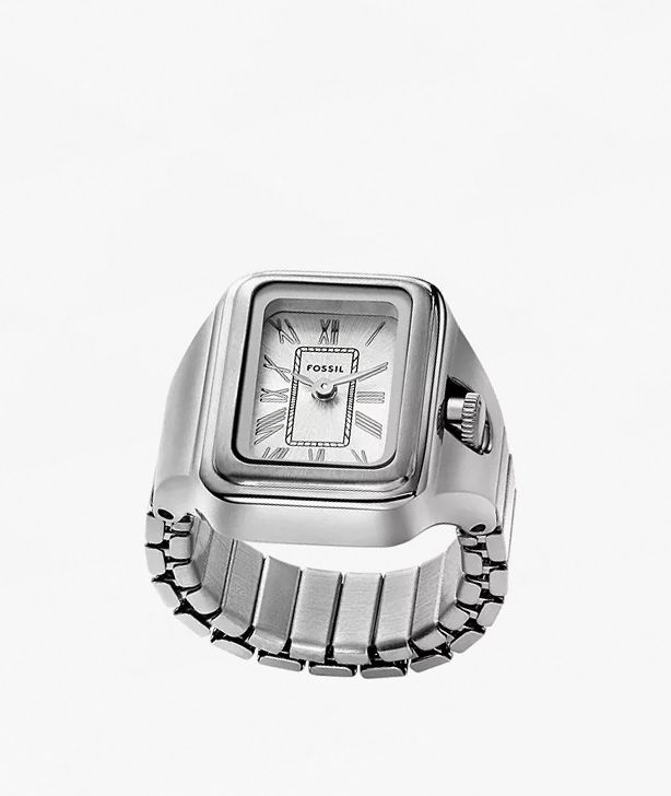 Fossil Raquel Silver Analog Watch Ring - Fossil