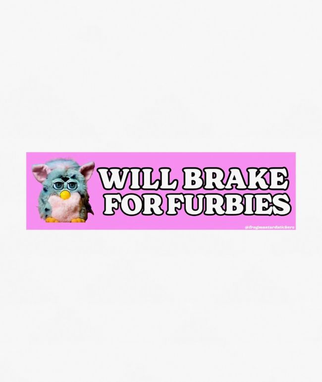 Frog Mustard Brake For Furbies Bumper Sticker - Frog Mustard