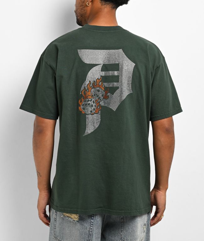 Primitive Shakers Rhinestone Green Heavyweight T-Shirt - Primitive