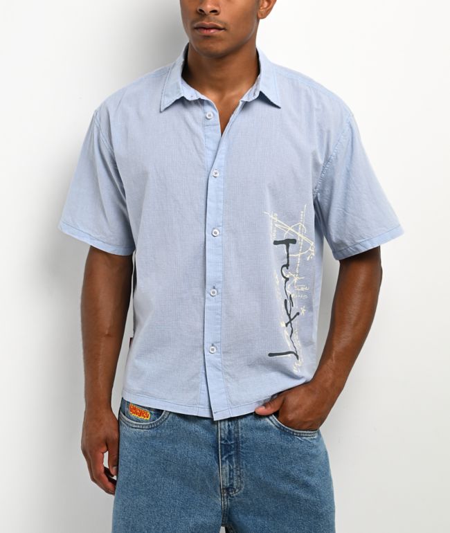 Rusty Crisis Light Blue Plaid Button Up Shirt - Rusty
