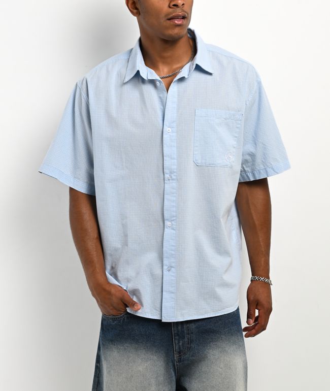 Rusty Hoodus Light Blue Plaid Button Up Shirt - Rusty