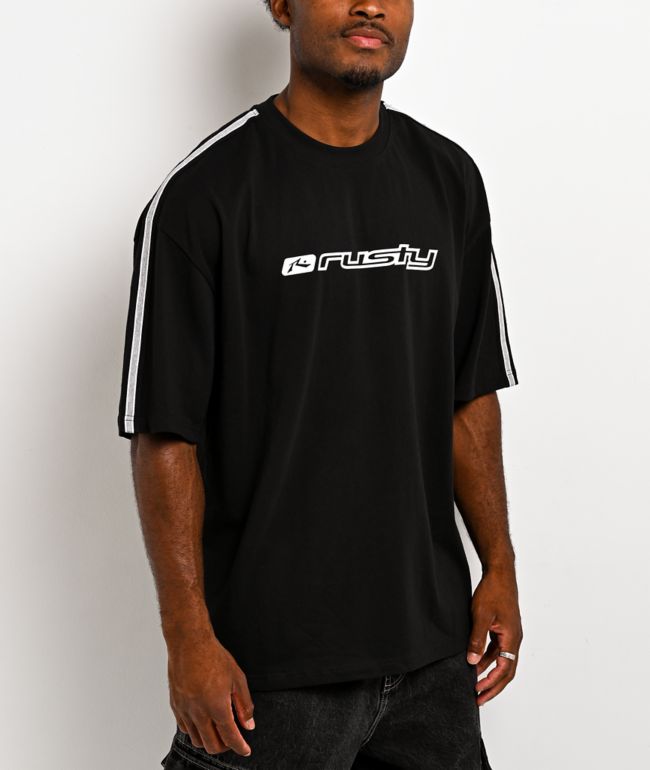 Rusty Gaffa Taped Out Black Heavyweight T-Shirt - Rusty