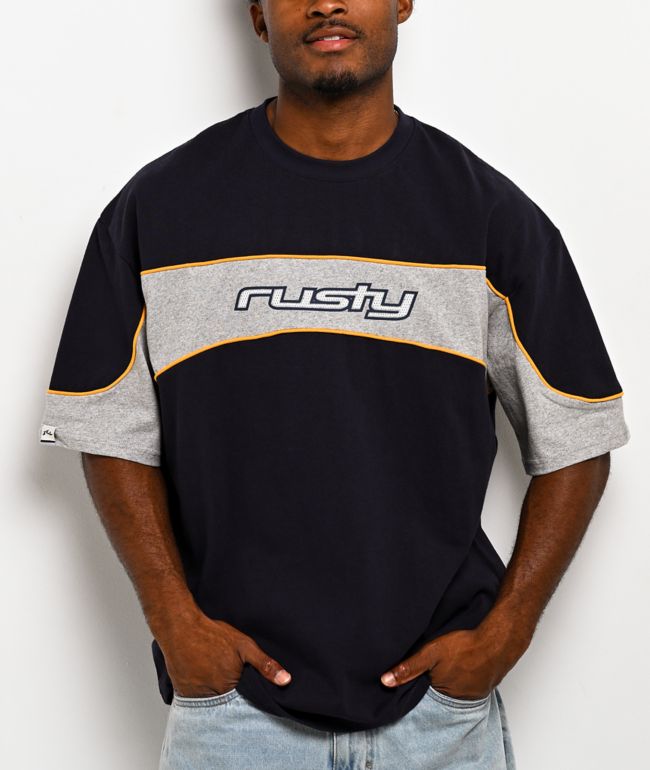 Rusty Kinetic Navy Heavyweight T-Shirt - Rusty
