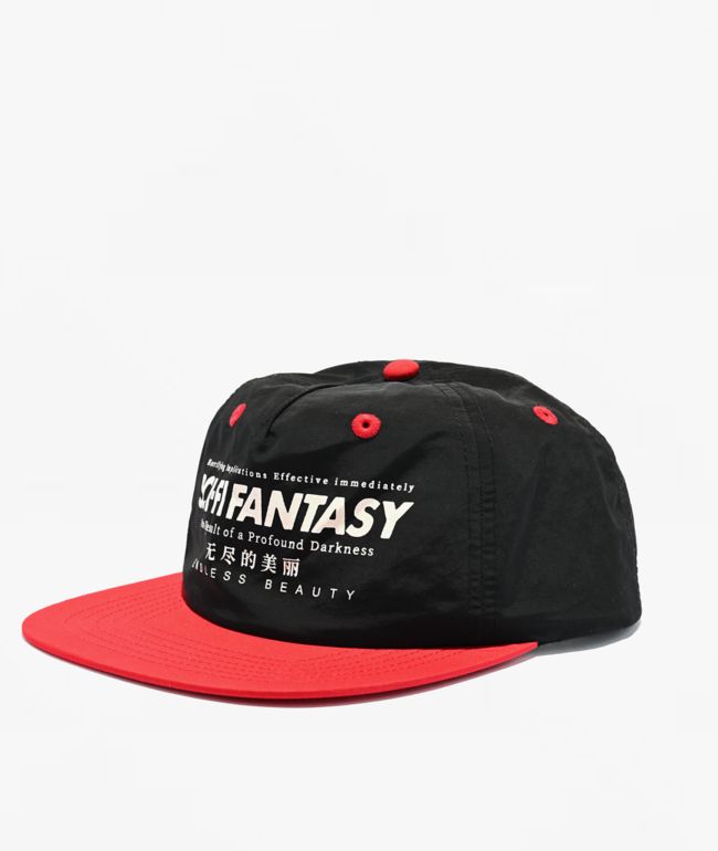 Sci-Fi Fantasy Profound Darkness Black & Red Snapback Hat - Sci-fi Fantasy