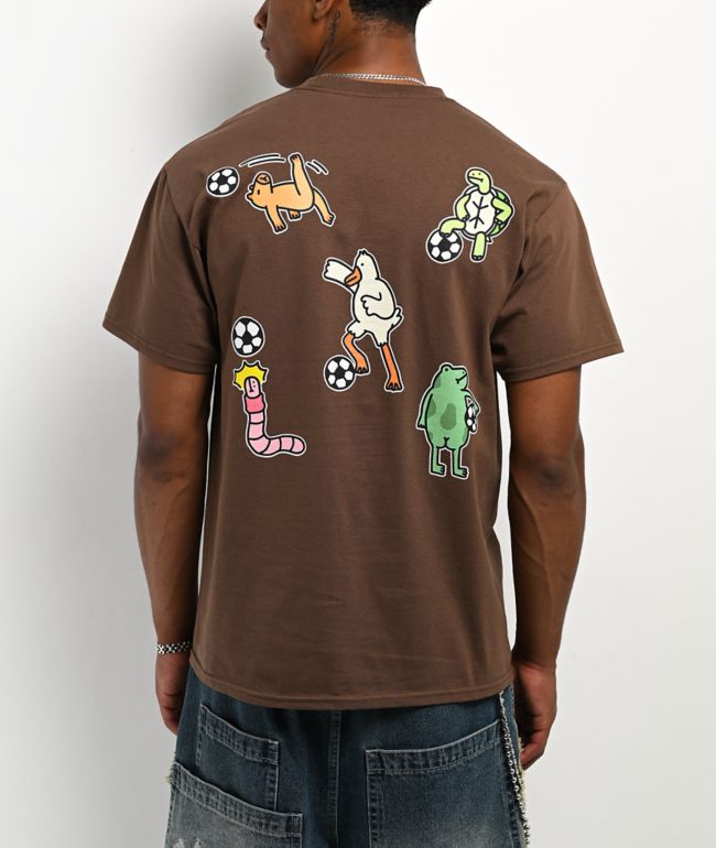 A.LAB Jerry Soccer Squad Brown T-Shirt - A.LAB