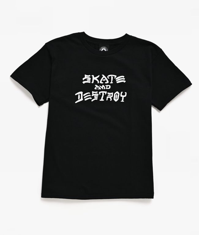 Thrasher Kids Sk8 And Destroy Black T-Shirt - Thrasher