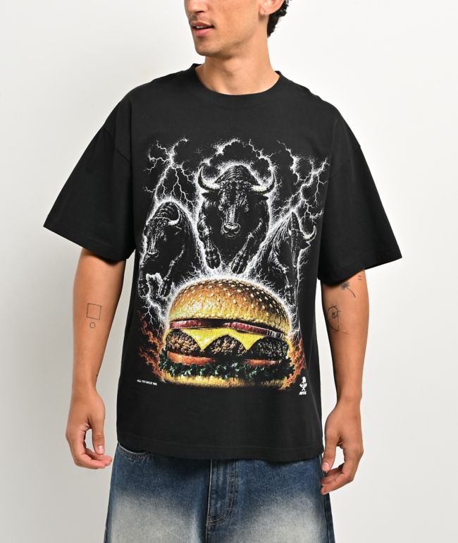 AYCE Cheeseburgers Black T-Shirt - AYCE