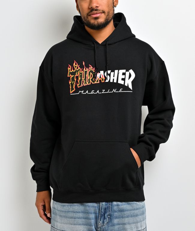 Thrasher Ignite Logo Black Hoodie - Thrasher