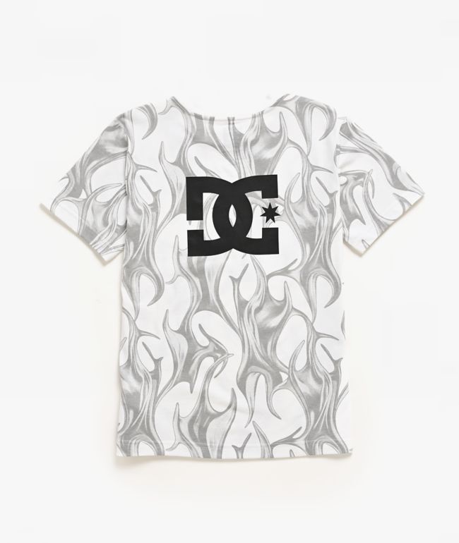 DC Kids Liquid Fuego White T-Shirt - DC