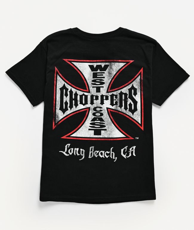 West Coast Choppers Kids Flat Logo Black T-Shirt - West Coast Choppers