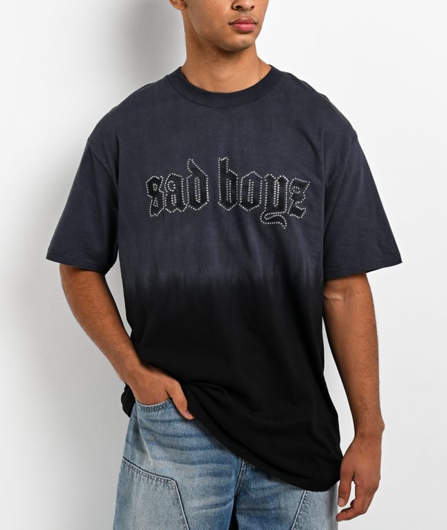 $AD BOYZ by Junior H Off Road Logo Grey & Black Wash T-Shirt - SAD BOYZ