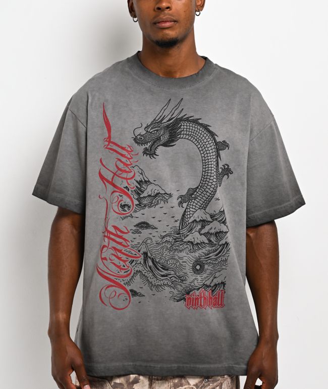 Ninth Hall Fallacy Charcoal Grey Wash T-Shirt - Ninth Hall