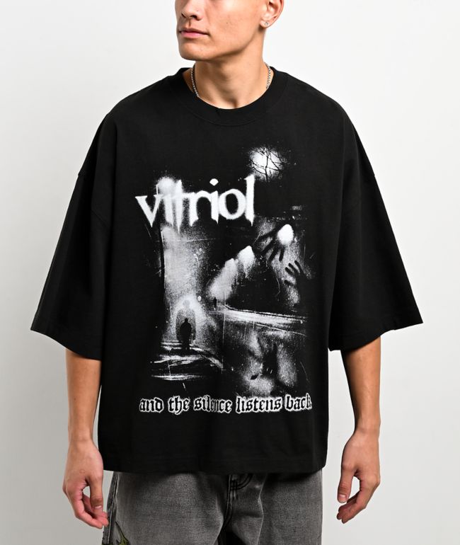 Vitriol Gothic Haunting Black Oversized T-Shirt - Vitriol