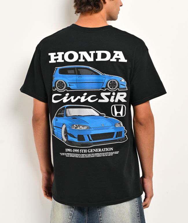 Honda Civic SiR Black T-Shirt - Honda