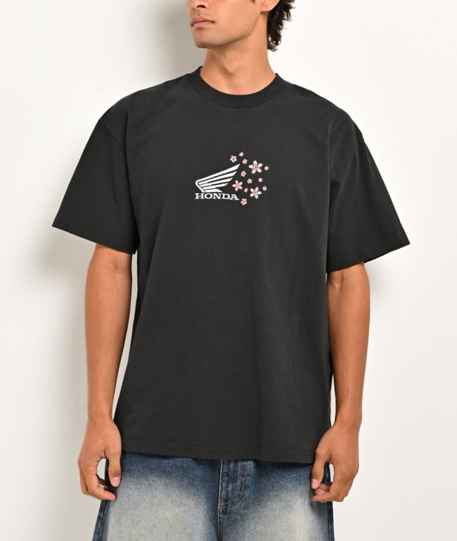 Honda Sakura Wing Charcoal T-Shirt - Honda