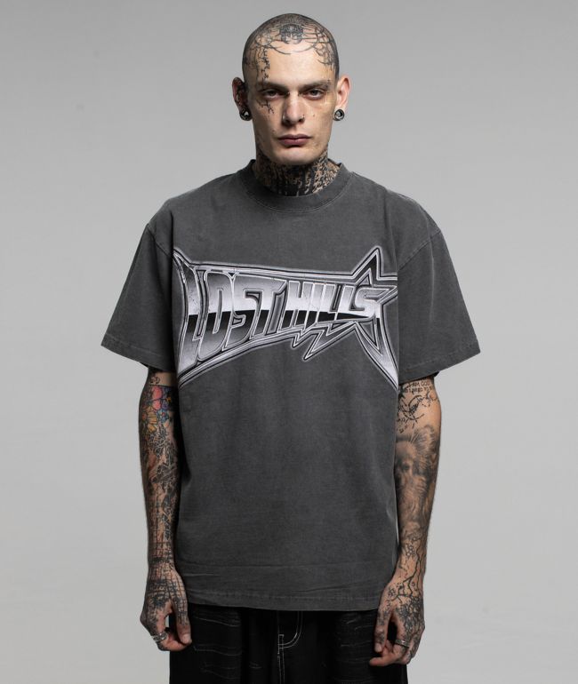 LOSTHILLS Star Black Wash T-Shirt - LOSTHILLS