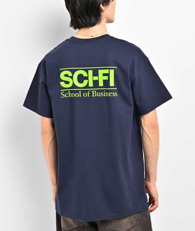 Sci-Fi Fantasy School of Business Navy T-Shirt - Sci-fi Fantasy