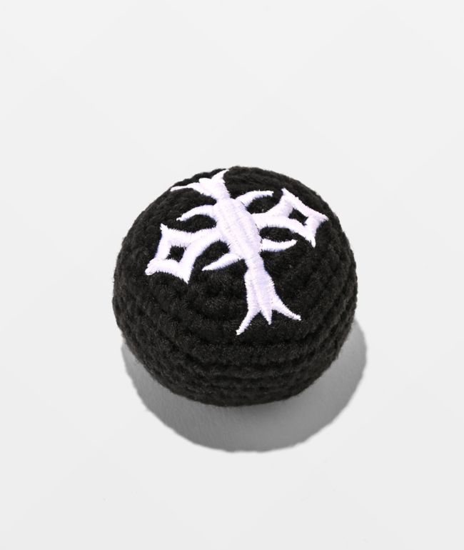 A Lost Cause Cross Black Crochet Hacky Sack - A Lost Cause