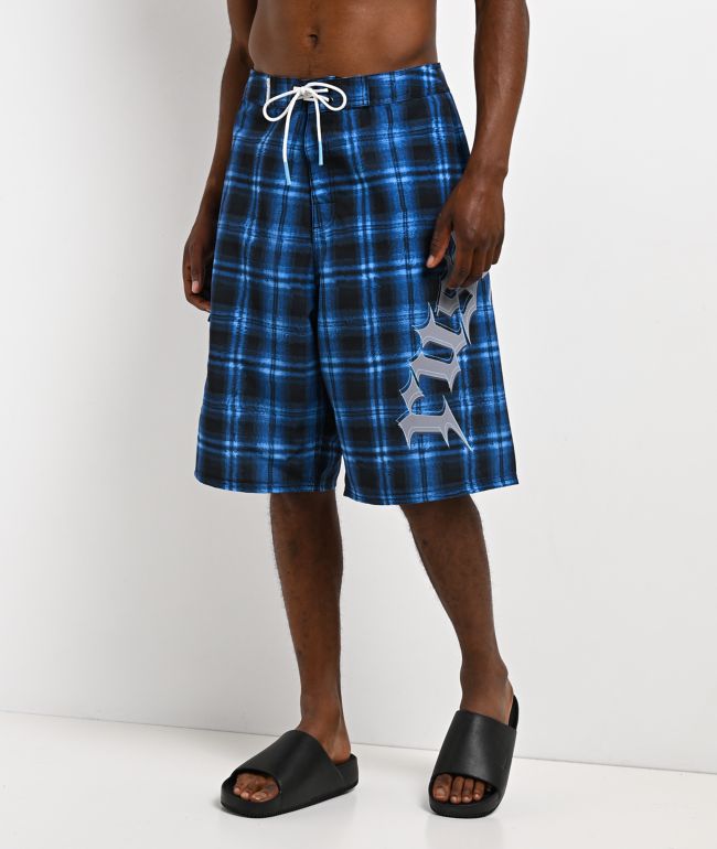 Rusty Riot Plaid Navy  Board Shorts - Rusty