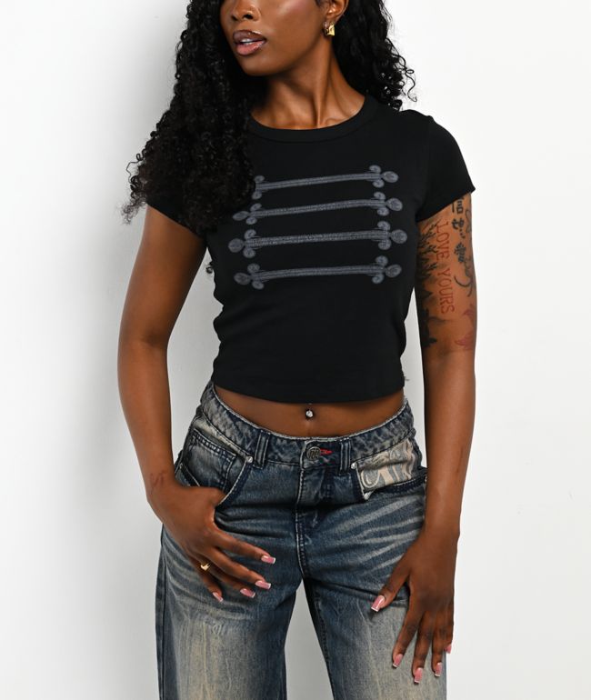 Ninth Hall Marching Band Black Crop T-Shirt - Ninth Hall
