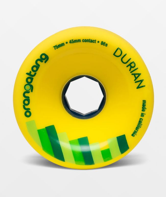 Orangatang Durian 75mm 86a Yellow Longboard Wheels - Orangatang