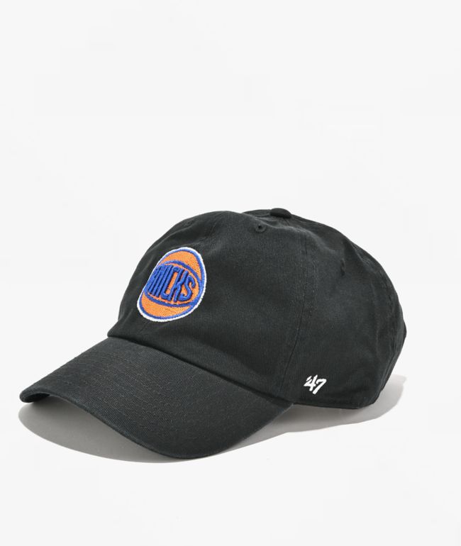 47 Brand Clean Up New York Knicks Black Strapback Hat - 47 Brand