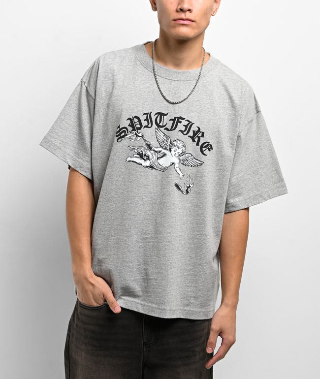 Spitfire Molotov Cupid Heather Grey T-Shirt - Spitfire